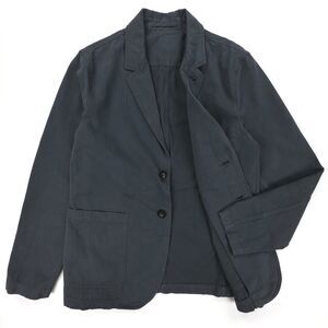 MR P. Garment Dyed Organic Cotton Twill Blazer Steel Blue Tailored Quiet Luxury